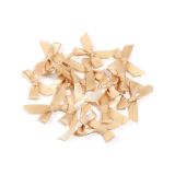 Hazır Fiyonk Sade Minik Saten Kurdele 100 Adet (Cappucino, 1 cm)