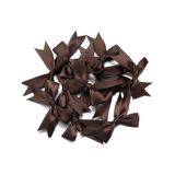 Hazır Fiyonk Sade Minik Saten Kurdele 100 Adet (Kahverengi, 2 cm)