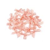 Hazır Fiyonk Sade Minik Saten Kurdele 100 Adet (Somon, 1 cm)