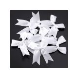 Hazır Fiyonk Sade Minik Saten Kurdele 2 cm - Beyaz - 100 Adet