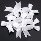 Hazır Fiyonk Sade Minik Saten Kurdele 2 cm - Beyaz - 25 Adet
