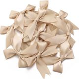 Hazır Fiyonk Sade Minik Saten Kurdele 2 cm - Cappuccino - 50 Adet