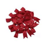 Hazır Fiyonk Sade Minik Saten Kurdele 2 cm - Kırmızı - 100 Adet