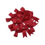 Hazır Fiyonk Sade Minik Saten Kurdele 2 cm - Kırmızı - 50 Adet