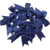 Hazır Fiyonk Sade Minik Saten Kurdele 2 cm - Lacivert - 50 Adet