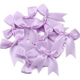 Hazır Fiyonk Sade Minik Saten Kurdele 2 cm - Lila - 10 Adet