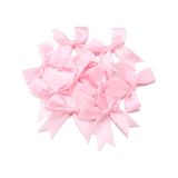 Hazır Fiyonk Sade Minik Saten Kurdele 2 cm - Pembe - 25 Adet