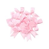 Hazır Fiyonk Sade Minik Saten Kurdele 2 cm - Pembe - 50 Adet