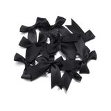 Hazır Fiyonk Sade Minik Saten Kurdele 2 cm - Siyah - 10 Adet