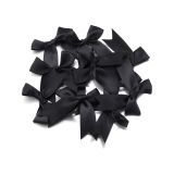 Hazır Fiyonk Sade Minik Saten Kurdele 2 cm - Siyah - 50 Adet