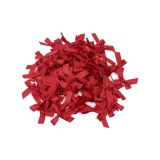 Hazır Fiyonk Sade Minik Saten Kurdele 25 Adet (Kırmızı, 1 cm)