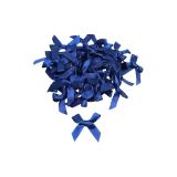 Hazır Fiyonk Sade Minik Saten Kurdele 25 Adet (Lacivert, 1 cm)