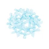 Hazır Fiyonk Sade Minik Saten Kurdele 25 Adet (Mavi, 1 cm)