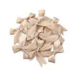 Hazır Fiyonk Sade Minik Saten Kurdele 50 Adet (Cappucino, 2 cm)