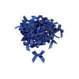 Hazır Fiyonk Sade Minik Saten Kurdele 50 Adet (Lacivert, 1 cm)