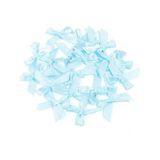 Hazır Fiyonk Sade Minik Saten Kurdele 50 Adet (Mavi, 1 cm)