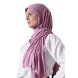 Hazır Pratik Geçmeli Likralı Penye Tesettür Şal (Gül)
