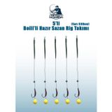 Hazır Sazan Rig Takımı Silikon Boili Sazan Rig Takımı 5 ADET
