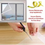 Hazır Sineklik Çift Kat Sök Tak Pratik Yıkanabilir Pencere Kapı Sinekliği 150X125 Cm