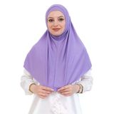 Hazır Türban & Başörtü – Viskon Bone Setli Rahat Tesettür Şal İslami Giyim Lila