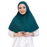 Hazır Türban & Başörtü – Viskon Bone Setli Rahat Tesettür Şal İslami Giyim Zümrüt