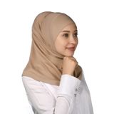 Hazır Türban Pratik Eşarp Tesettür Hijab - Namaz Örtüsü, Koyu Bej