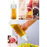 Hazırlık Şişesi (2 Adet) Kapaklı Salata Sosu Zeytinyağı Ketçap Mayonez Sıkma Sosluk 400 ml