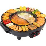 Hazlope Raclette Izgara 2'si 1 Arada Güveç Fondü Çin Elektrikli 2000W 5 Kişi Raclette Izgara Yapışmaz Dumansız Akşam Barbekü Izgara Kapalı 3l - Siyah