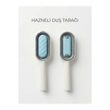 Hazneli Kedi Köpek Duş Tarağı Sert Dişli Tüy Toplayıcı Ve Masaj Etkili Yıkama Fırçası VYH-779786O