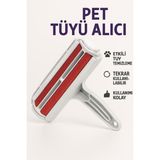 Hazneli Kedi Köpek Evcil Hayvan Kazak Kıyafet Elbise Halı Yatak Tüy Temizleyici Kıl Toz Toplayıcı - Beyaz
