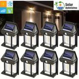 HB-700 Model 8'li Paket Dekoratif Güneş Enerjili Bahçe LED Ampül Hareket Sensörlü Bahçe LED Su Geçirmez 3 Mod'lu Solar Duvar LED
