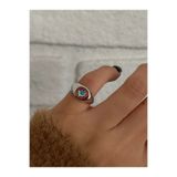 h&b design jewel Silver Turkuaz Kutup Yıldızlı Serçe bir Parmak Yüzüğü
