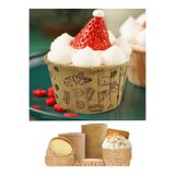 HB LİFE Kraft Desenli Muffin Kalıbı 12 Adet Cupcake Kapsülü Kağıt Kek Kalıbı Airfryer Fırın Uyumlu