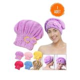 HB LİFE Mikrofiber Kumaşlı Saç Kurutma Bonesi – Duş Sonrası Hızlı Kuruyan Kafa Havlusu ve Duş Bonesi