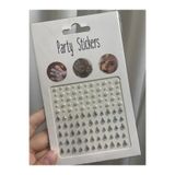 Hb Tasarım 110 Adet Inci Ve Zirkon Sticker Saç-Yüz-Vücut Yapışkanlı Makyaj Taşı