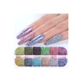 hb tasarım 12'li Glitter Set Nail Art Resin Art Tırnak Süsleme Kalıcı Oje Protez Tırnak Süsleme Göz Makyajı, HBSUSTRNAK2