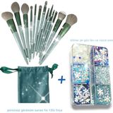 Hb Tasarım 13 Lü Fix Fırça Frozen Glitter Jel Far Yüz ve Vücut Simi