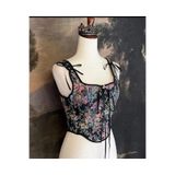 Hb Tasarım Vintage Büstiyer Retro Çiçek Korse