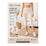 HB TREND TEN RENGİ KAPRİ DİZ ALTI TAYT GÜNLÜK VE SPOR UYUMLU