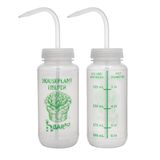 hBARSCI 2PK Houseplant Helper Bitki Su Şişesi, 16 oz - Yan Yüze Baskılı Haftalık Sulama Ölçeği - Bitki Sulama Cihazları, Etli Sulama Şişesi, Kapalı Ev Bitki Sulayıcı, Tohum Tepsisi Sulama Kovası