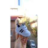 Hbc Ortopedik İlkadım Çocuk Ayakkabı Unisex Suni Deri Sneakers Hazır Taban Cırt Cırtlı Bağlama - 001-Beyaz