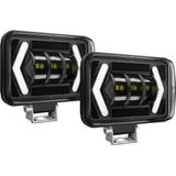 Hbemirror 4.5 Inç LED Işık Bölmeleri Offroad LED Sürüş Işığı 80 W 8000LM Spot Işık Dönüş Sinyali Işık Çalışma Işığı Kamyon Atv Utv Için (Yurt Dışından) - Aydınlatma