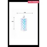 HBG Markt 12 Adet LED Candle Kamp Küçük Boy Pilli Mum 5cm Çap 9cm Yükseklik Mika Kris - 00-Siyah - Beyaz - Standart