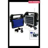 HBG Markt 3ın1 Solar 2ın1 El Feneri, Radyo, Mp3 Bluetooth, Usb/tf Port, 2 Parça Ampul - Standart - 0 - Siyah