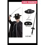 HBG Markt 3'lü Çocuk Kostüm Seti Şapka Maske Kılıç Parti Aksesuarı - Standart - 1 Adet