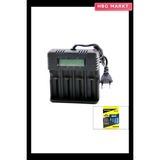 HBG Markt 4lü Pil Şarj Aleti 3000MA 4.2V Fişli=ac 100-240V Etc 26650 18650 16340 (564 - Çok Renkli - 1 Adet