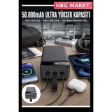 HBG Markt 50.000 Mah Ultra Güçlü Powerbank: Uzun Süreli Şarj - 00-Siyah - Beyaz
