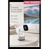 HBG Markt 720P Hd Projeksiyon Cihazı 10.000 Saat Ampul Ömrü Ev Sinema Keyfi - Altın Sarısı