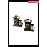 HBG Markt Ankesörlü Telefon Vintage Dekoratif Biblo Renkli Kalemlik 12.5X10X6.5CM Reç - Standart - Ahşap - Sarı
