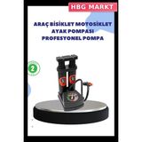 HBG Markt Ayak Basmalı Hava Pompası, Hızlı ve Konforlu Şişirme - 00-Siyah - Beyaz